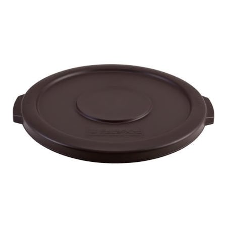 Gec Global Industrial Plastic Trash Can Lid 10 Gallon Brown XDW-005-1-BN